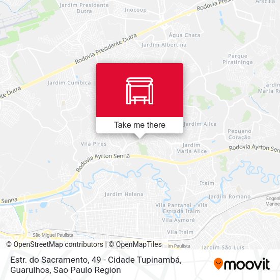 Estr. do Sacramento, 49 - Cidade Tupinambá, Guarulhos map