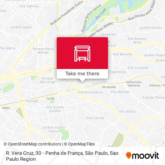 Mapa R. Vera Cruz, 30 - Penha de França, São Paulo