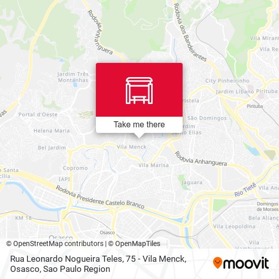 Rua Leonardo Nogueira Teles, 75 - Vila Menck, Osasco map