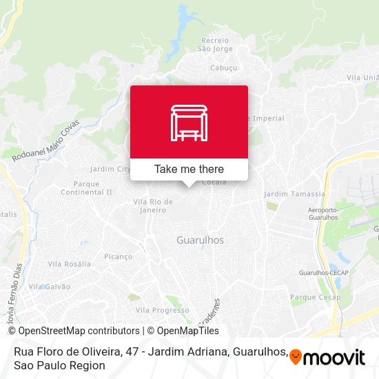 Rua Floro de Oliveira, 47 - Jardim Adriana, Guarulhos map