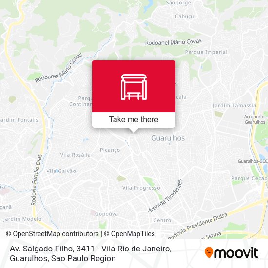Av. Salgado Filho, 3411 - Vila Rio de Janeiro, Guarulhos map
