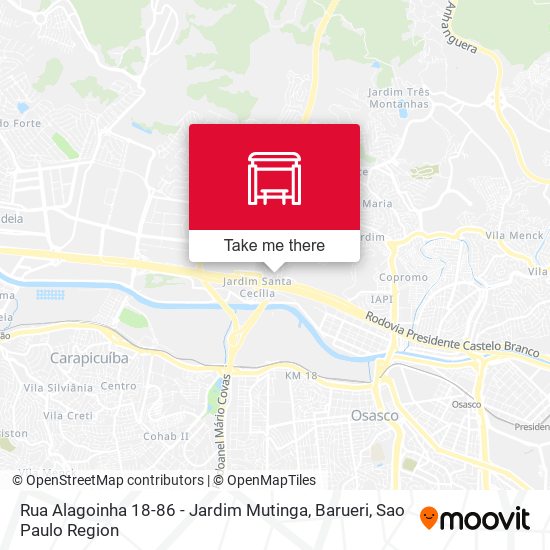 Rua Alagoinha 18-86 - Jardim Mutinga, Barueri map