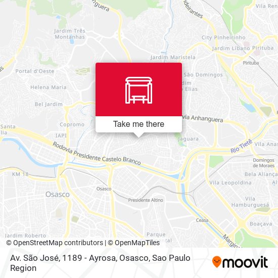 Av. São José, 1189 - Ayrosa, Osasco map