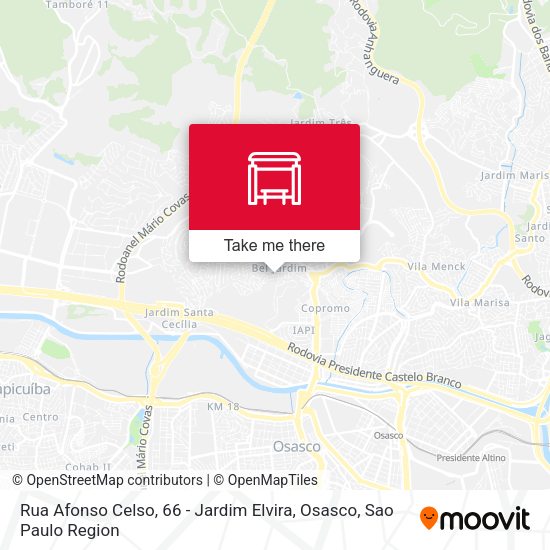 Rua Afonso Celso, 66 - Jardim Elvira, Osasco map