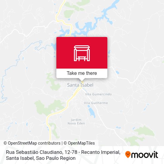 Rua Sebastião Claudiano, 12-78 - Recanto Imperial, Santa Isabel map