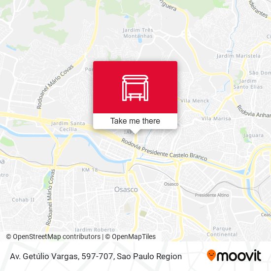 Mapa Av. Getúlio Vargas, 597-707