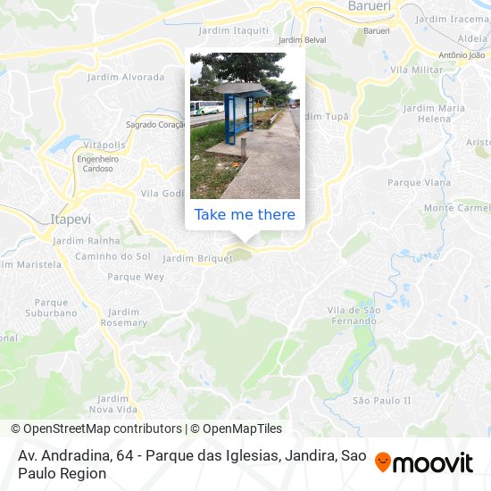 Mapa Av. Andradina, 64 - Parque das Iglesias, Jandira