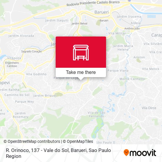R. Orinoco, 137 - Vale do Sol, Barueri map