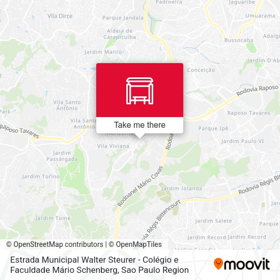 Estrada Municipal Walter Steurer - Colégio e Faculdade Mário Schenberg map
