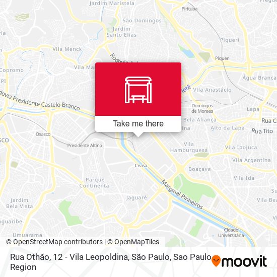 Rua Othão, 12 - Vila Leopoldina, São Paulo map