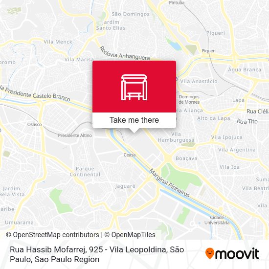 Rua Hassib Mofarrej, 925 - Vila Leopoldina, São Paulo map