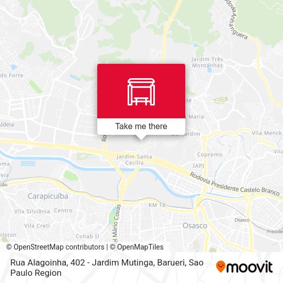Rua Alagoinha, 402 - Jardim Mutinga, Barueri map