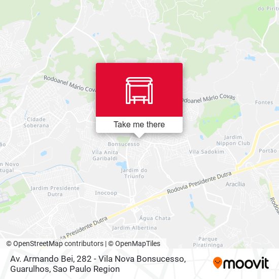 Av. Armando Bei, 282 - Vila Nova Bonsucesso, Guarulhos map