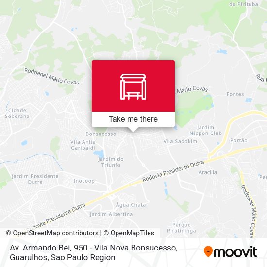 Av. Armando Bei, 950 - Vila Nova Bonsucesso, Guarulhos map