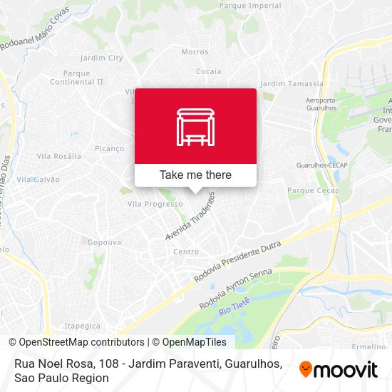 Rua Noel Rosa, 108 - Jardim Paraventi, Guarulhos map