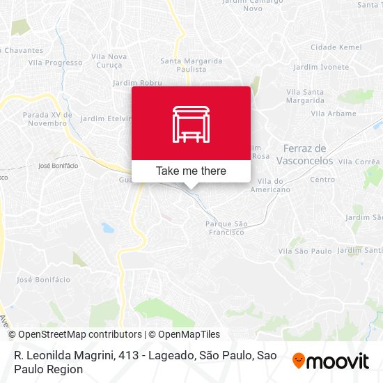 Mapa R. Leonilda Magrini, 413 - Lageado, São Paulo