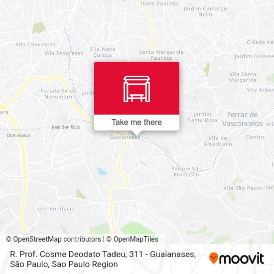 R. Prof. Cosme Deodato Tadeu, 311 - Guaianases, São Paulo map