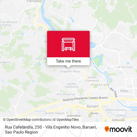 Rua Cafelândia, 250 - Vila Engenho Novo, Barueri map