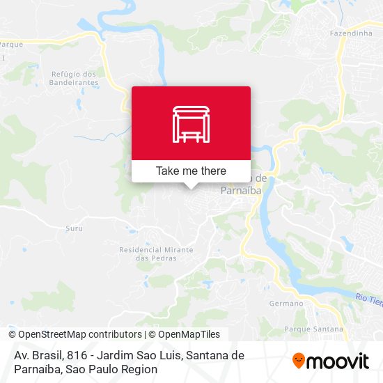 Mapa Av. Brasil, 816 - Jardim Sao Luis, Santana de Parnaíba