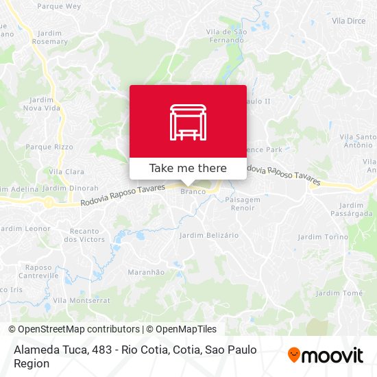 Alameda Tuca, 483 - Rio Cotia, Cotia map