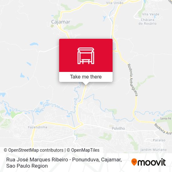 Rua José Marques Ribeiro - Ponunduva, Cajamar map