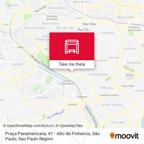 Praça Panamericana, 41 - Alto de Pinheiros, São Paulo map