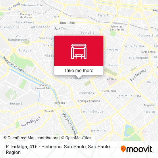 R. Fidalga, 416 - Pinheiros, São Paulo map