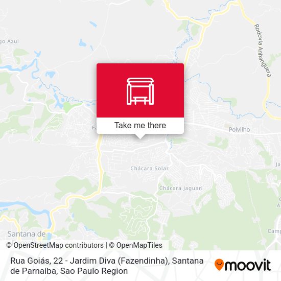 Rua Goiás, 22 - Jardim Diva (Fazendinha), Santana de Parnaíba map