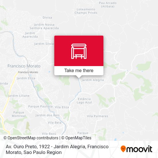 Av. Ouro Preto, 1922 - Jardim Alegria, Francisco Morato map
