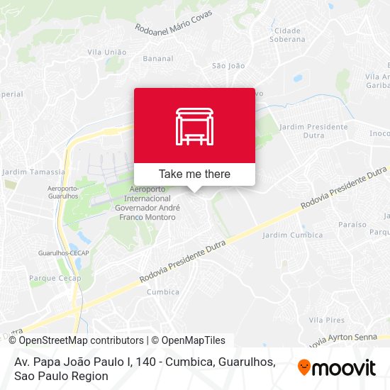 Av. Papa João Paulo I, 140 - Cumbica, Guarulhos map