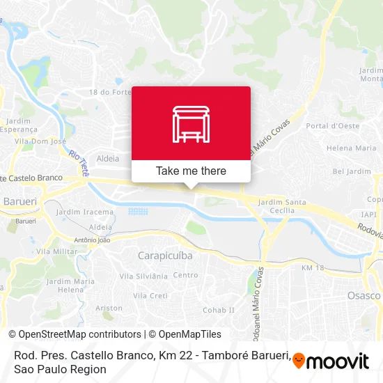 Rod. Pres. Castello Branco, Km 22 - Tamboré Barueri map