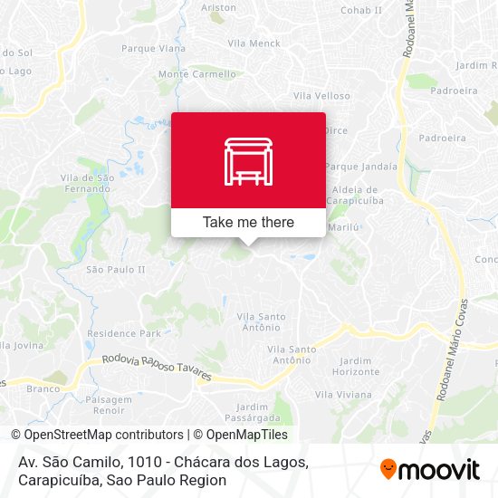 Av. São Camilo, 1010 - Chácara dos Lagos, Carapicuíba map