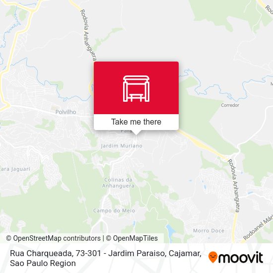 Rua Charqueada, 73-301 - Jardim Paraiso, Cajamar map
