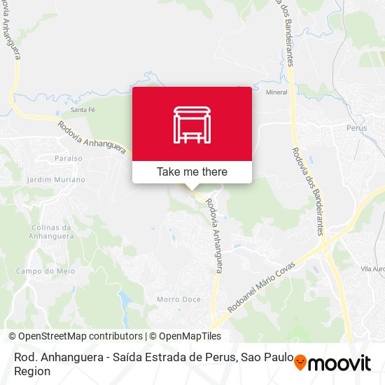 Mapa Rod. Anhanguera - Saída Estrada de Perus