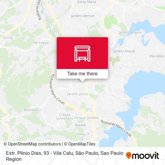 Estr. Plínio Dias, 93 - Vila Calu, São Paulo map