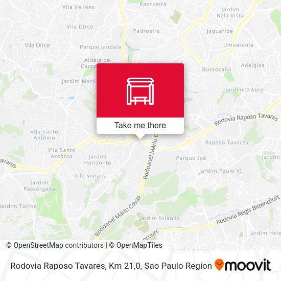 Rodovia Raposo Tavares, Km 21,0 map