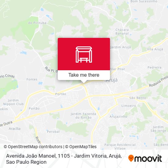 Avenida João Manoel, 1105 - Jardim Vitoria, Arujá map