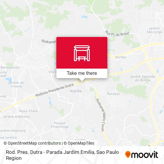 Rod. Pres. Dutra - Parada Jardim Emília map