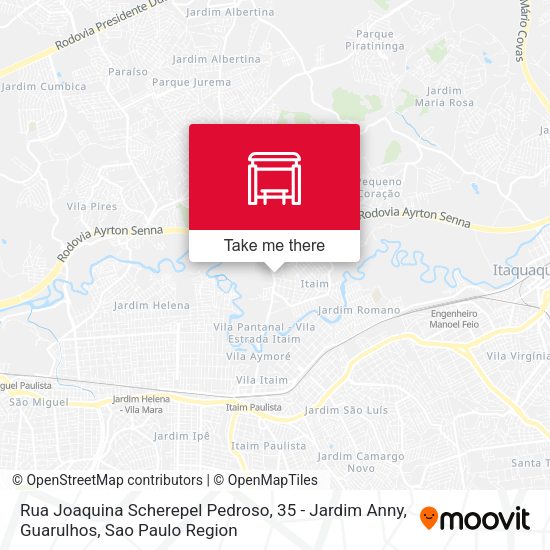 Rua Joaquina Scherepel Pedroso, 35 - Jardim Anny, Guarulhos map