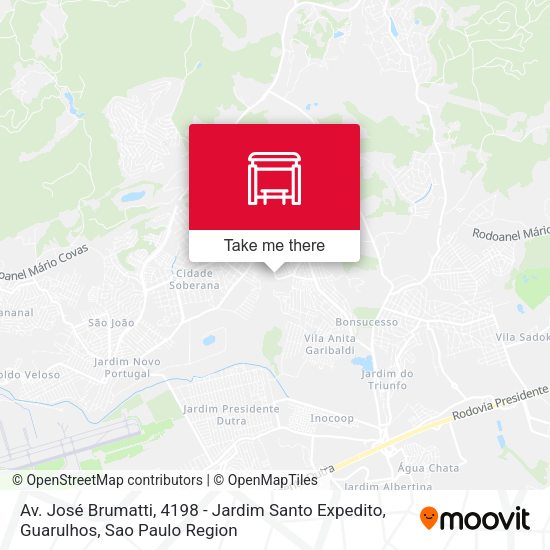 Av. José Brumatti, 4198 - Jardim Santo Expedito, Guarulhos map