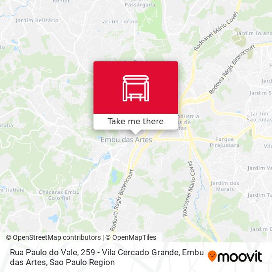 Rua Paulo do Vale, 259 - Vila Cercado Grande, Embu das Artes map