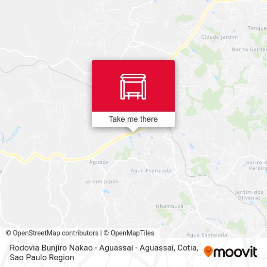 Rodovia Bunjiro Nakao - Aguassai - Aguassai, Cotia map