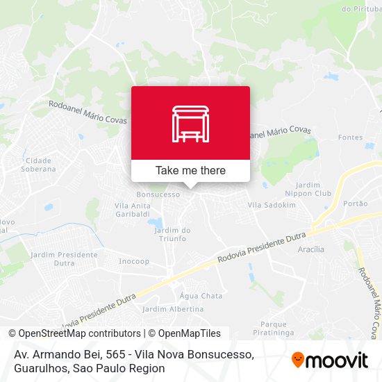 Av. Armando Bei, 565 - Vila Nova Bonsucesso, Guarulhos map