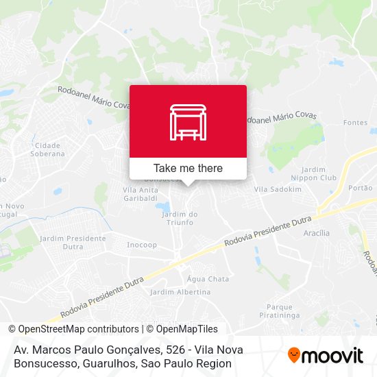 Av. Marcos Paulo Gonçalves, 526 - Vila Nova Bonsucesso, Guarulhos map