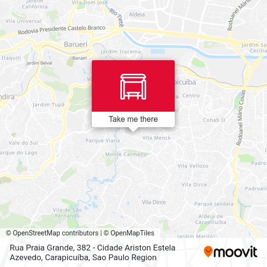 Rua Praia Grande, 382 - Cidade Ariston Estela Azevedo, Carapicuíba map