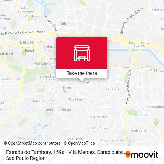 Estrada do Tambory, 159a - Vila Merces, Carapicuíba map