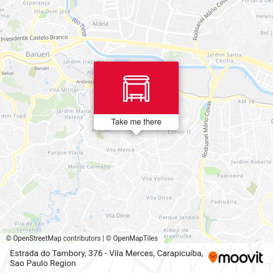 Estrada do Tambory, 376 - Vila Merces, Carapicuíba map
