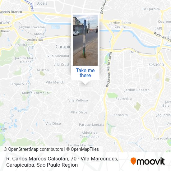 R. Carlos Marcos Calsolari, 70 - Vila Marcondes, Carapicuíba map