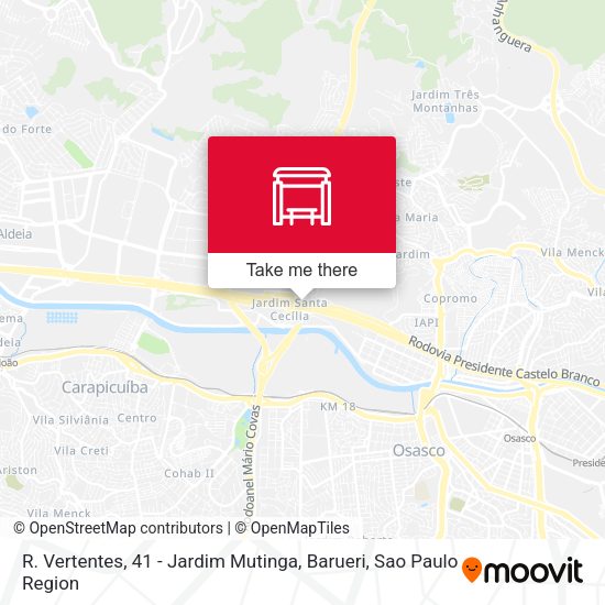 R. Vertentes, 41 - Jardim Mutinga, Barueri map