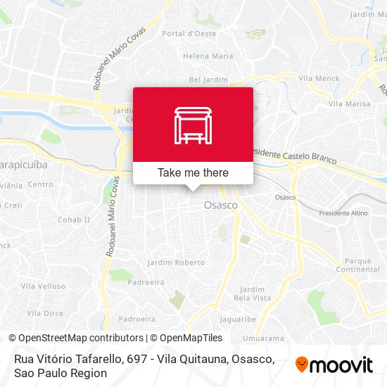 Mapa Rua Vitório Tafarello, 697 - Vila Quitauna, Osasco